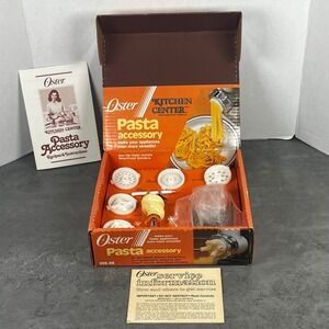 Oster Kitchen Center Pasta Accessory 939-65 VTG 5-Disc Set, Auger Manual New NIB